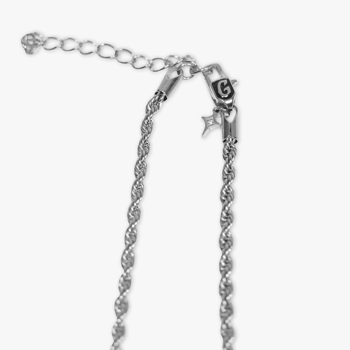 White Gold BL101 Established necklace on white background