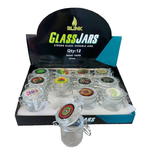 BLINK GLASS STORAGE JAR WITH LATCH 3.5G