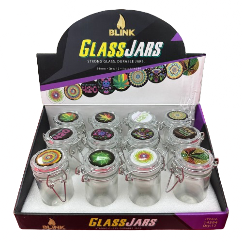 BLINK GLASS STORAGE JAR WITH LATCH 4G