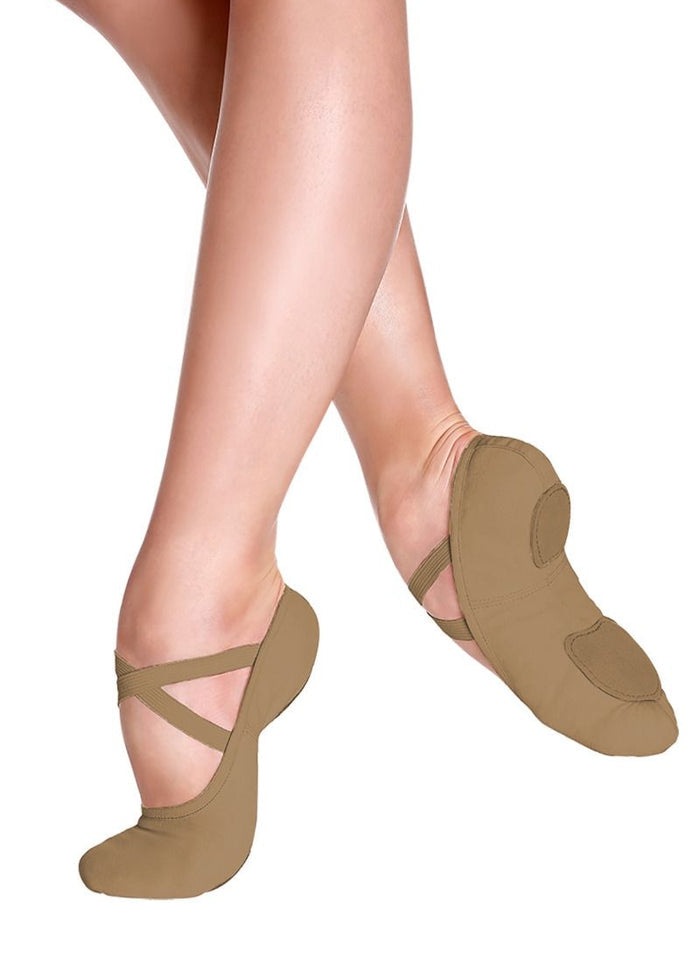 Bliss Split-Sole Canvas Ballet Shoe (Suntan)