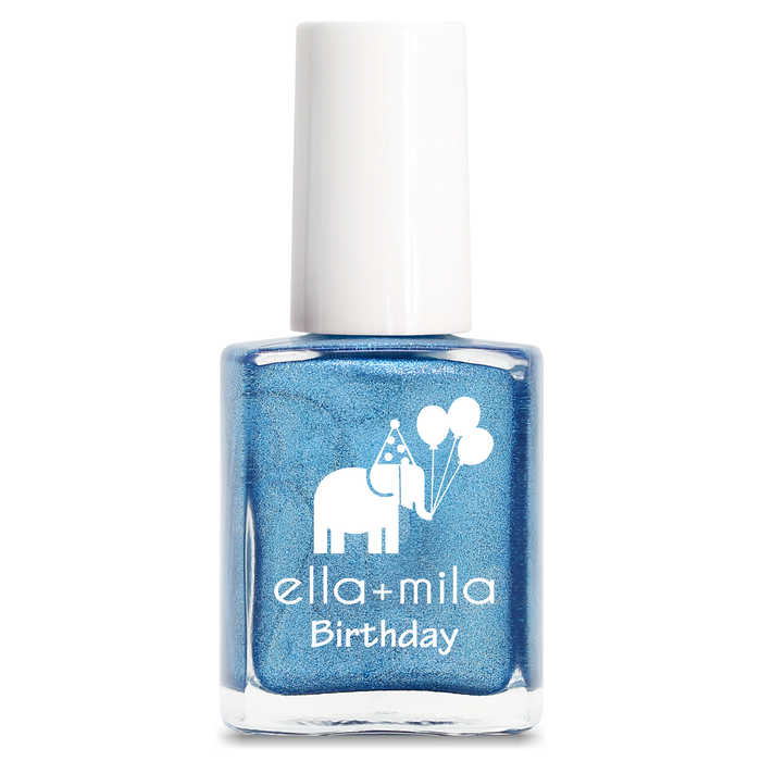 Blue Diamond Dream sparkly light ice blue nail polish bottle – ella+mila Birthday