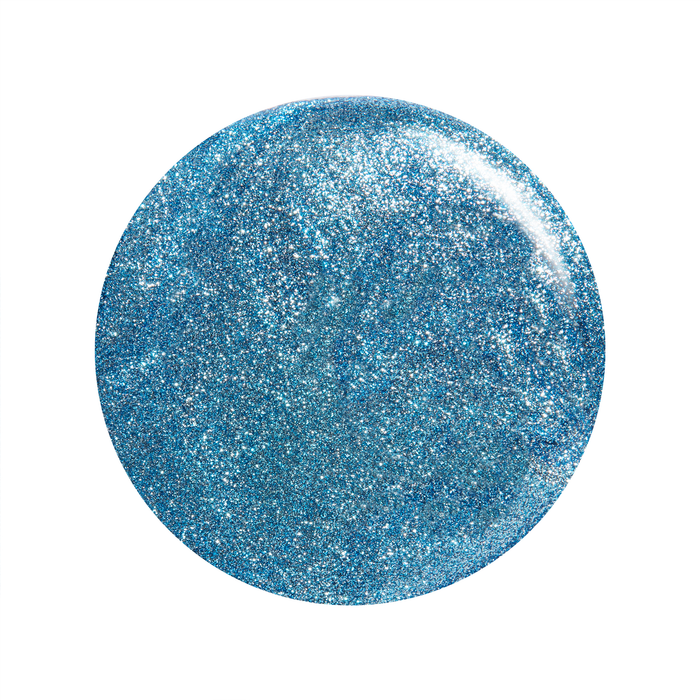 Blue Diamond Dream sparkly light ice blue nail polish color swatch