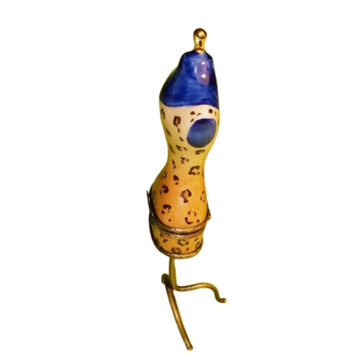 Leopard Print Fashion Dress Box Porcelain Limoges Fashion jewelry women shoes limoges box French Trinket Box