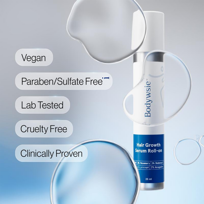 ✨  Bodywise Hair Growth Serum Roll-On – Boosts Roots, Revives Thinning Hair Naturally