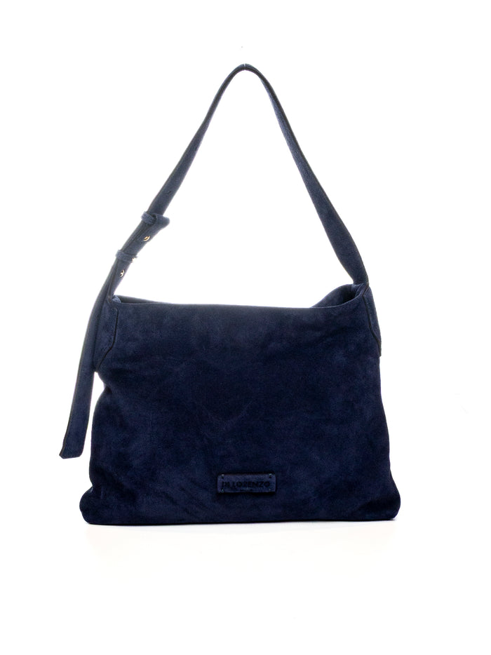 DI LORENZO borsa a spalla carmen blu CARMEN CAMOSCIO-BLU