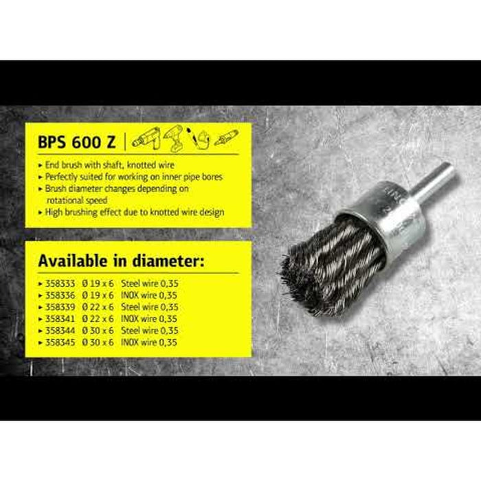 BPS 600 Z Knotted Wire End Brush for Steel
