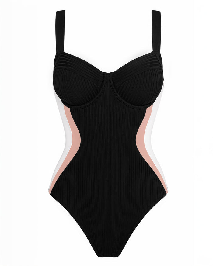 Outline image of Brazilian Siren - Contour Rib Black/Rose/White