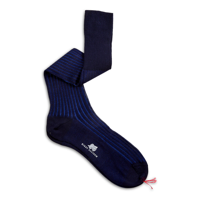 Bresciani OTC Contrasting Rib 100% Cotton Socks