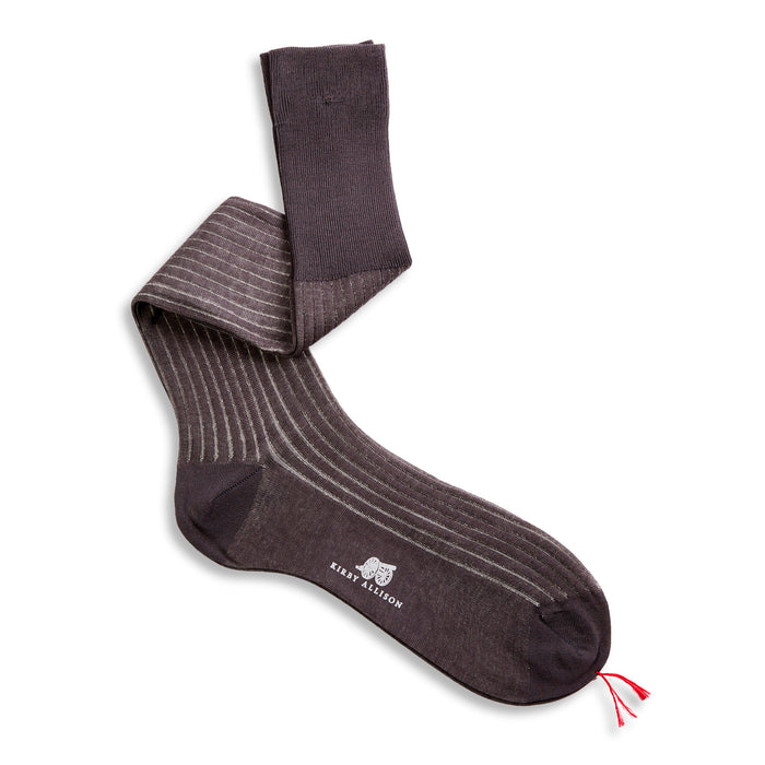 Bresciani OTC Contrasting Rib 100% Cotton Socks