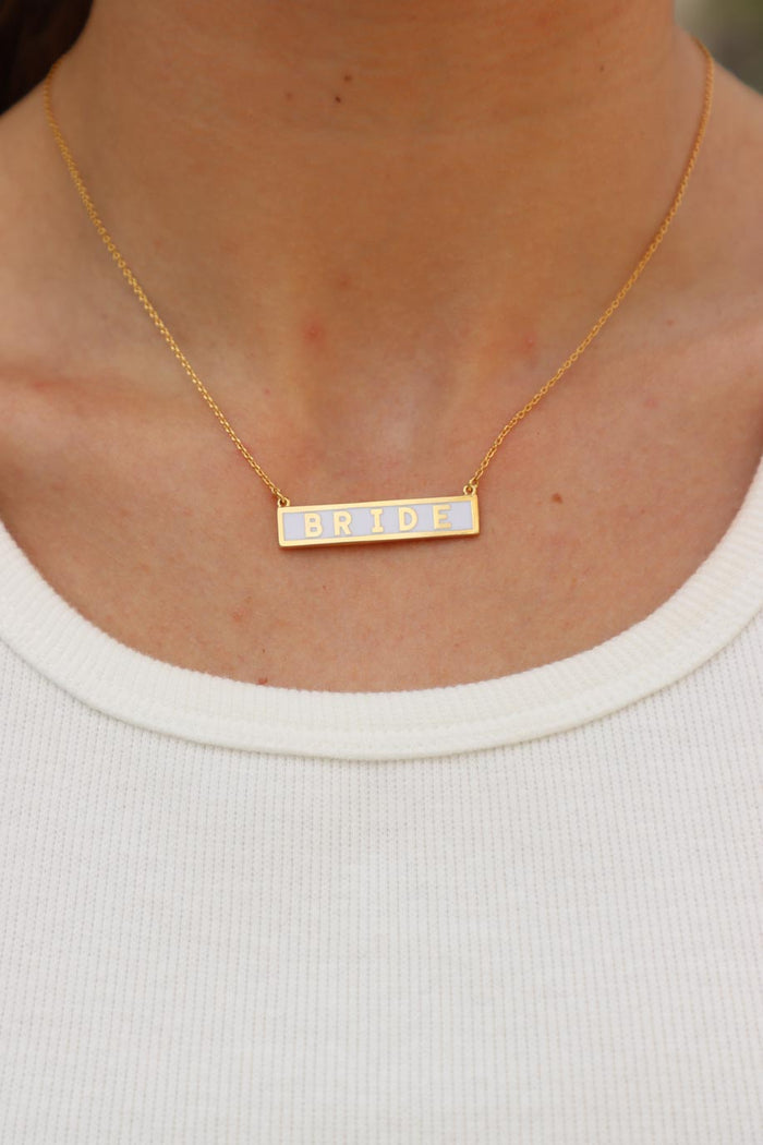 gold "bride" necklace