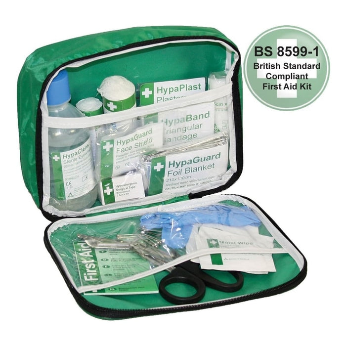 British Standard Compliant Travel First Aid Kit In Nylon Case
