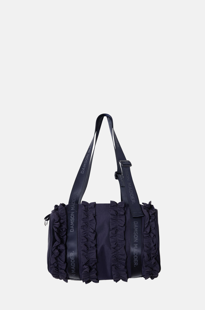 Damson Madder Brooke Frill Barrel Bag Navy.