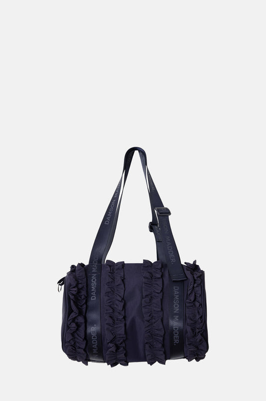 Damson Madder Brooke Frill Barrel Bag Navy.