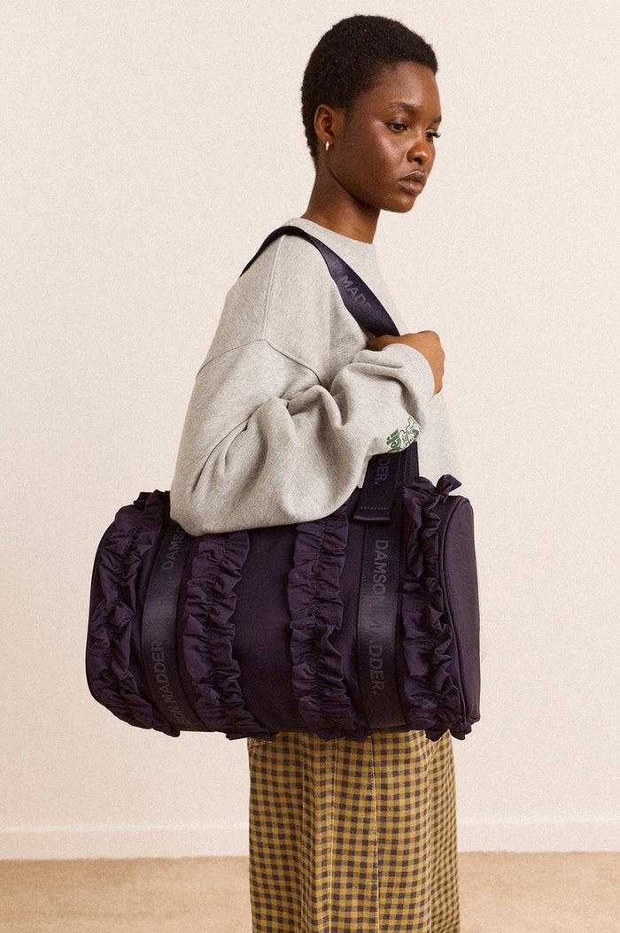Brooke Frill Barrel Bag Navy