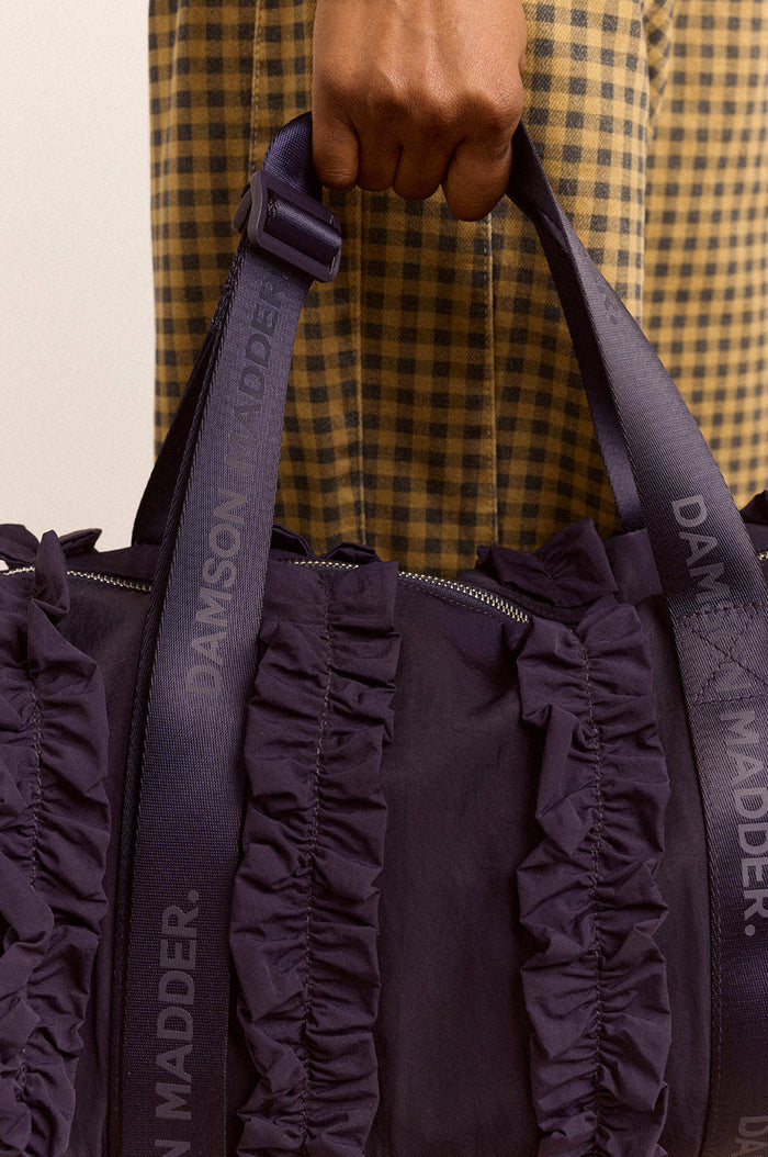 Brooke Frill Barrel Bag Navy