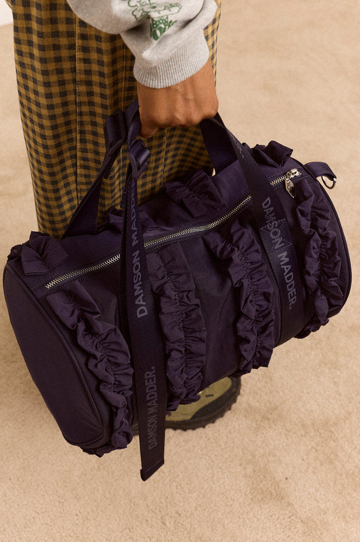 Brooke Frill Barrel Bag Navy