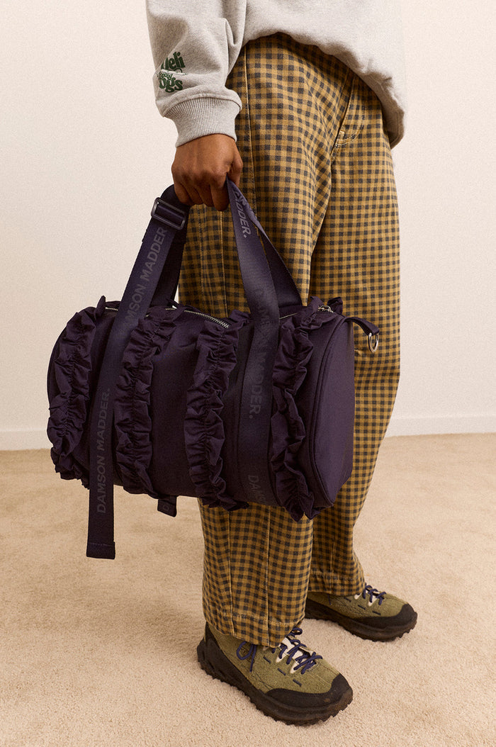 Brooke Frill Barrel Bag Navy