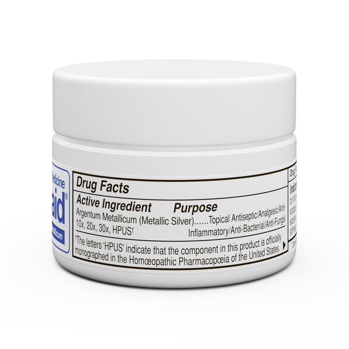homeopathic medicated aid ointment jar