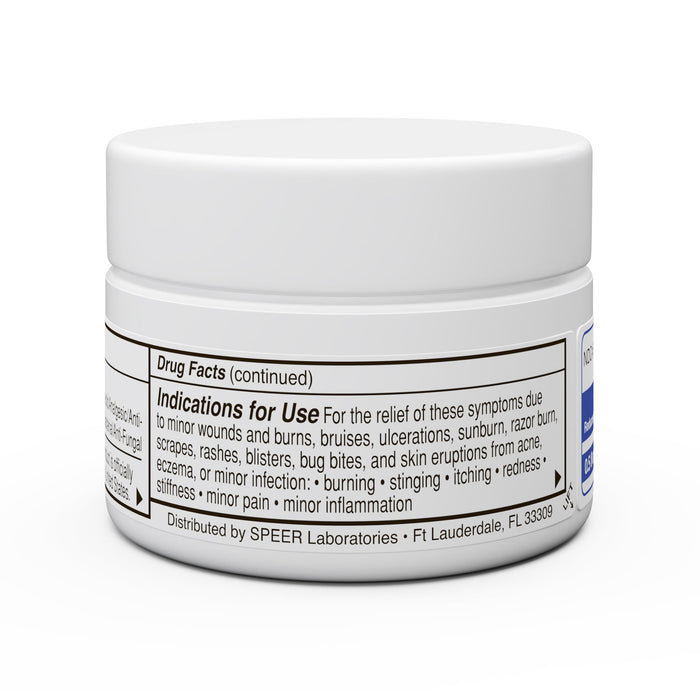 skin relief ointment jar label