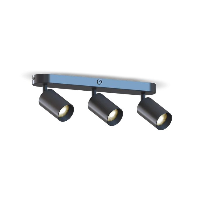 Calex Ceiling Spot Light - 3x GU10 - Oval - Black