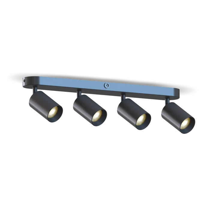 Calex Ceiling Spot Light - 4x GU10 - Oval - Black