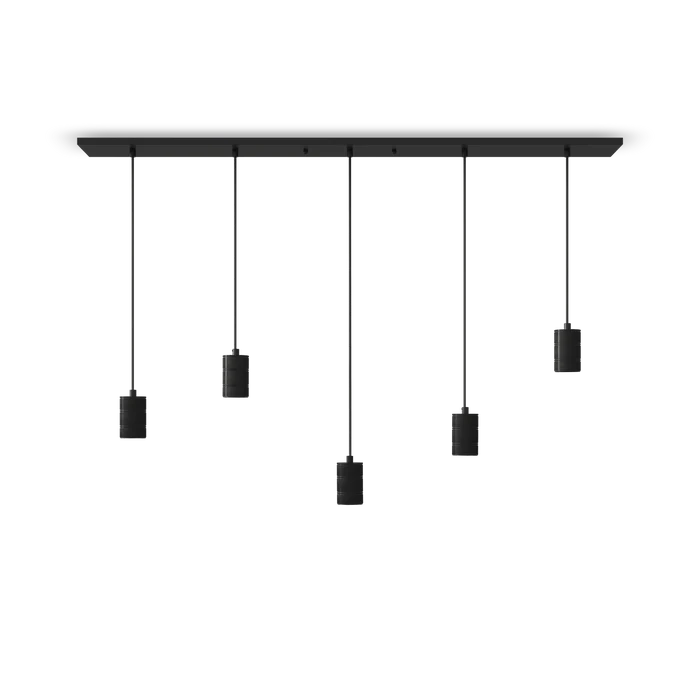 Calex Hanging Lamp - 5x E27 - 14 x 130 cm - Black
