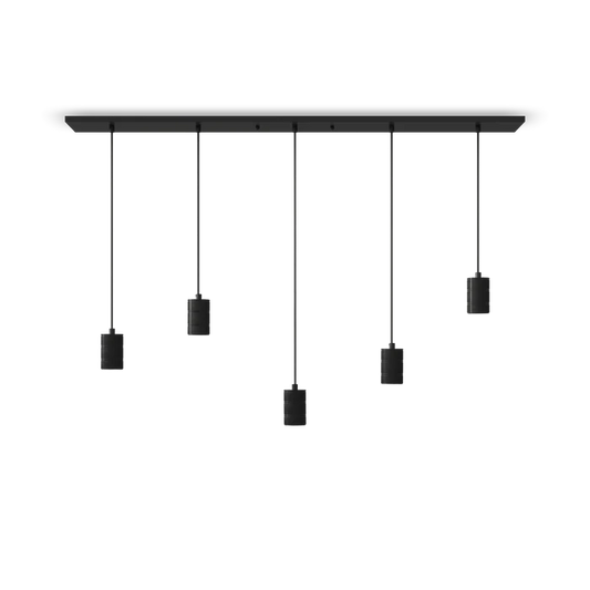 Calex Hanging Lamp - 5x E27 - 14 x 130 cm - Black