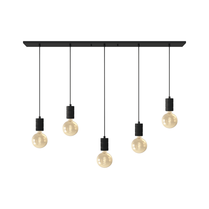 Calex Hanging Lamp - 5x E27 - 14 x 130 cm - Black
