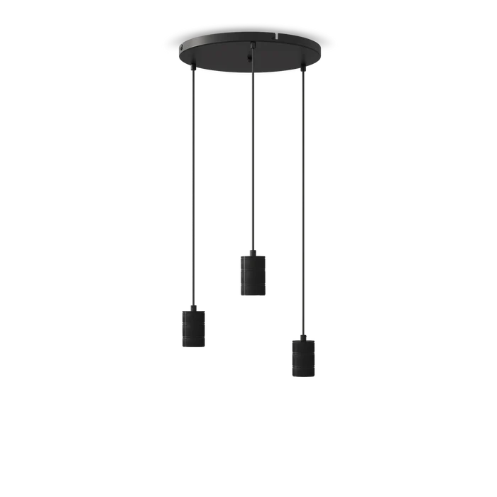 Calex Hanging Lamp Round - 3x E27 - 40cm - Black
