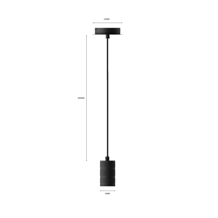 Calex Pendant Lamp - E27 - Black