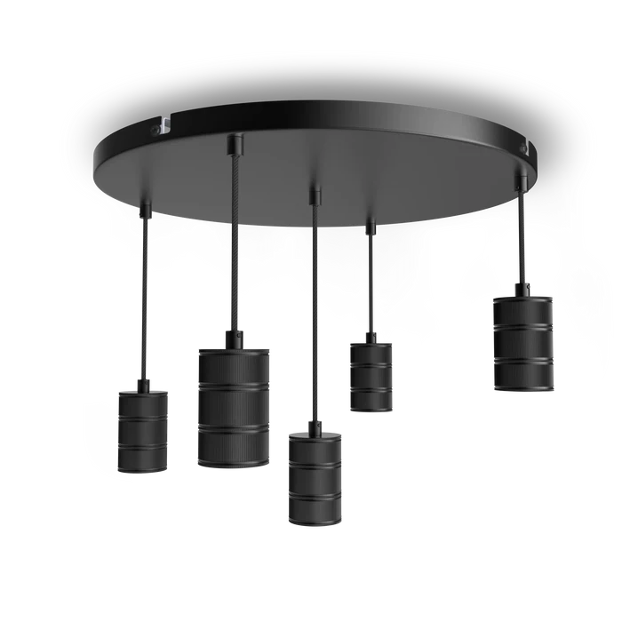 Calex Pendant Light - 5x E27 - 50cm - Black
