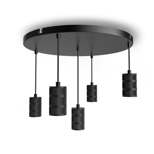 Calex Pendant Light - 5x E27 - 50cm - Black