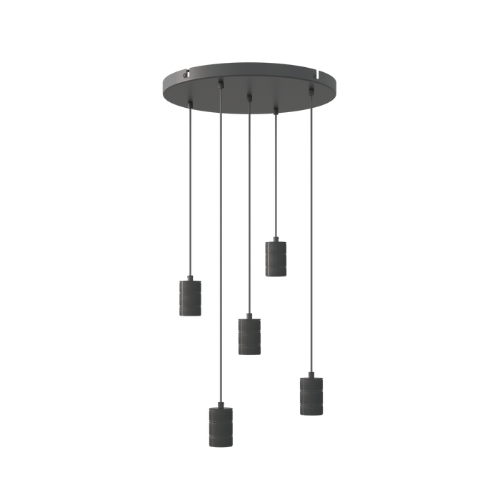 Calex Pendant Light - 5x E27 - 50cm - Black