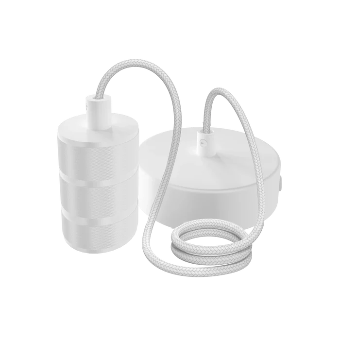 Calex Retro Pendant - E27 - 150cm - White
