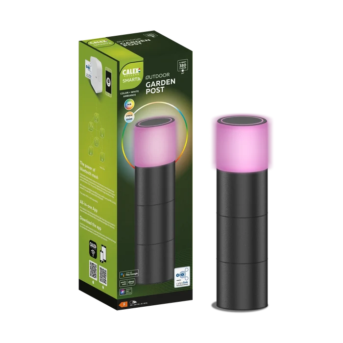 Calex Smart Pedestal Light - RGB + CCT - Black