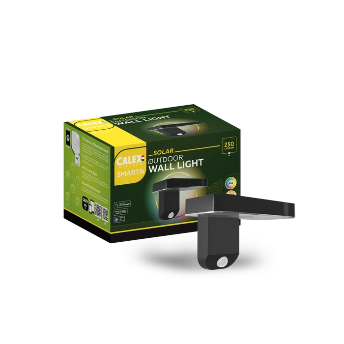 Calex Smart Solar Wall Light - RGB + CCT - Black