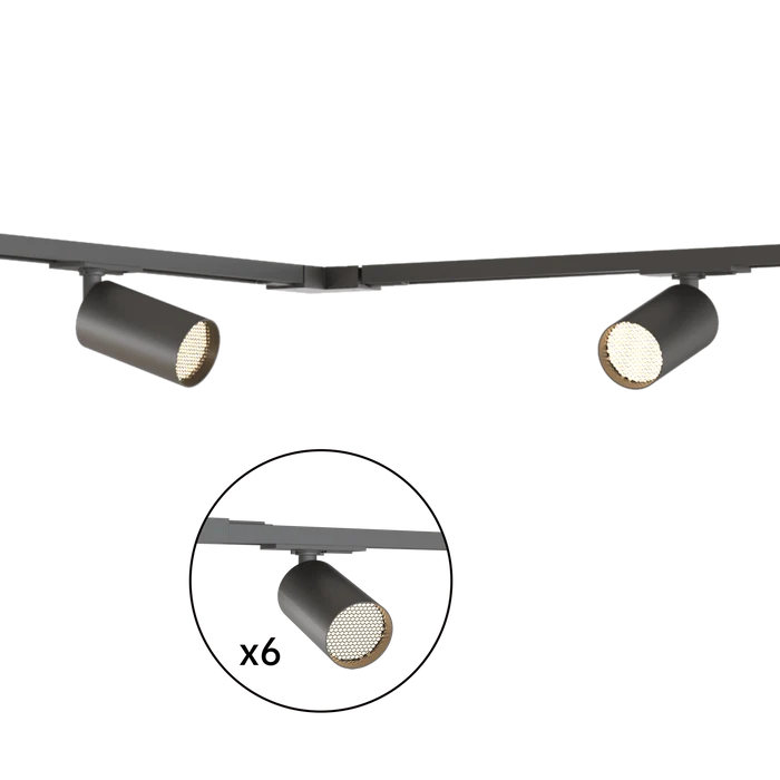 Calex Tracklight - 6x GU10 - 3M - Black