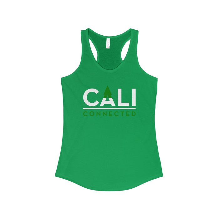 CaliConnected Women's Slim Fit Green Racerback Tank - CaliConnected
