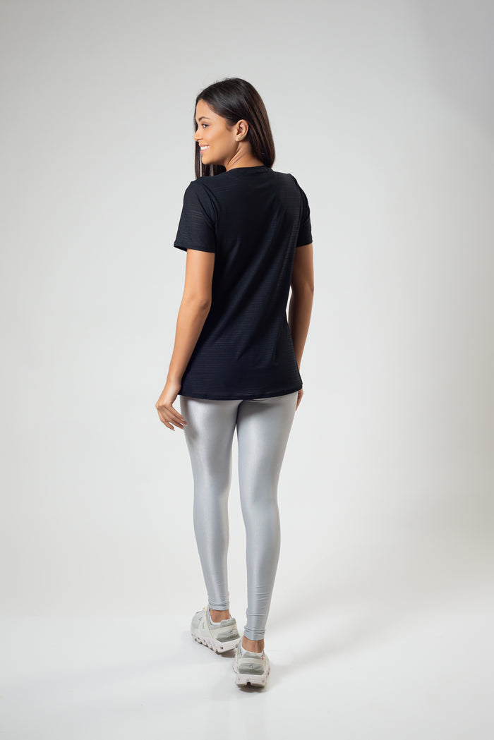 Camisa Alongada Dry Line Preta