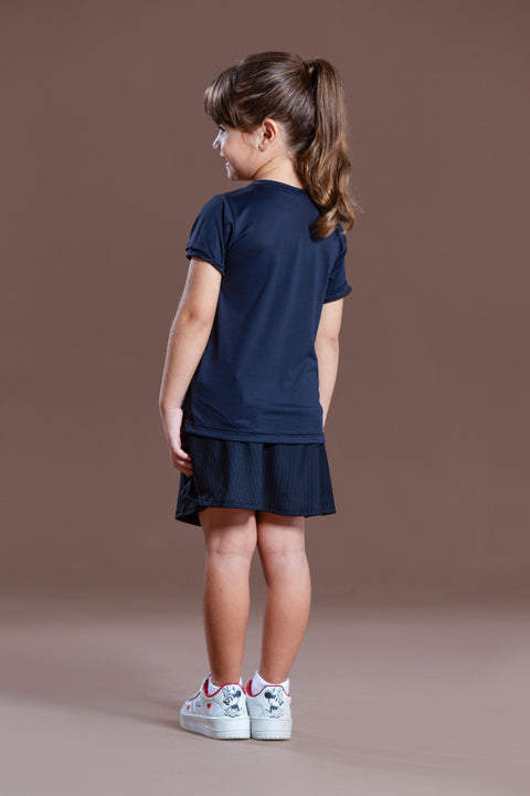 Camisa Feminina Infantil Fluida Preta