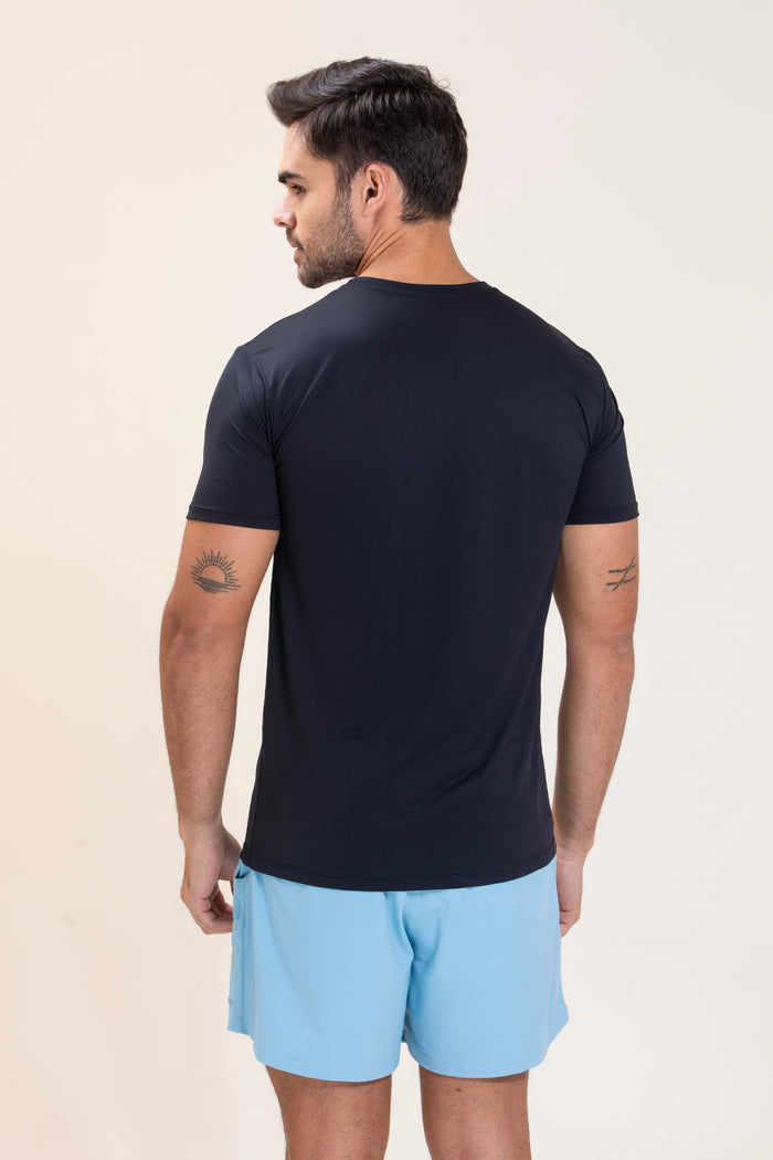 Camisa Masc Crepe Beat Frente - Preta