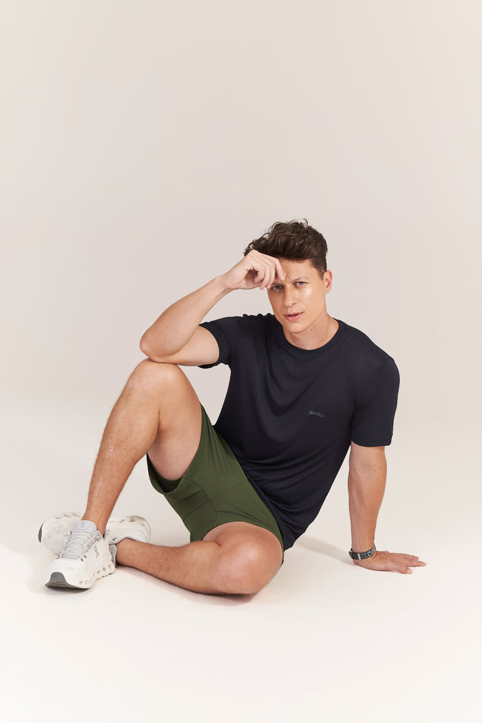 Camiseta Masculina Crepe Preta