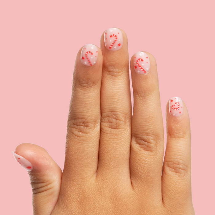 Candy Cane Crush - Pressies | Extra Short Short | Round