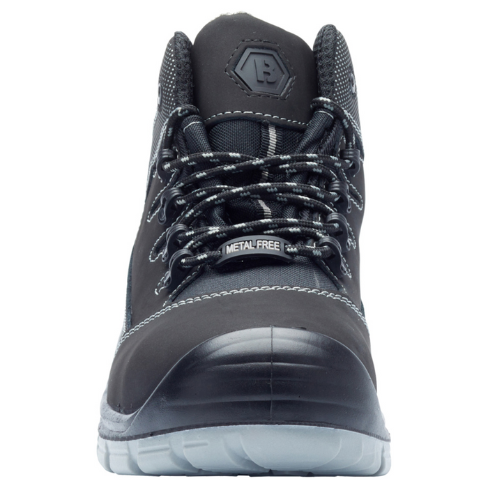 Carson Safety Hiker Black Laced Boot, Non-Metalic