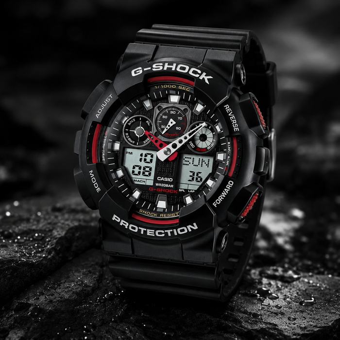 Casio G-SHOCK GA-100 Black & Red
