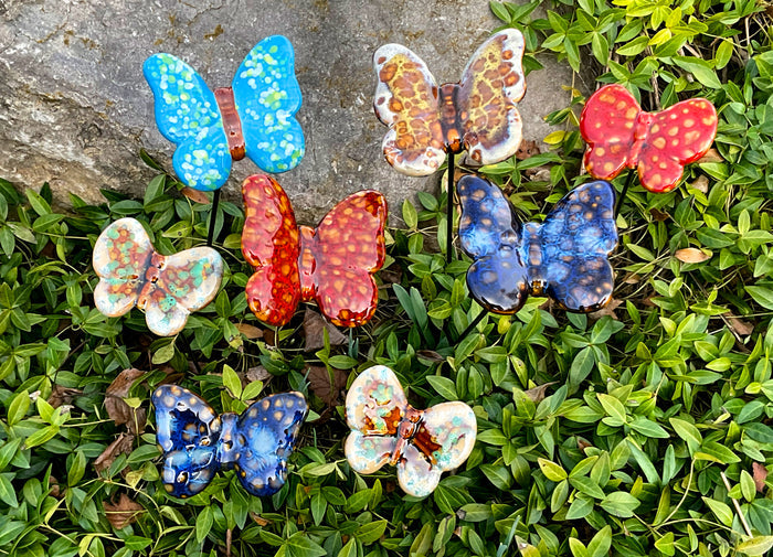 Ceramic Butterfly Stakes, Large