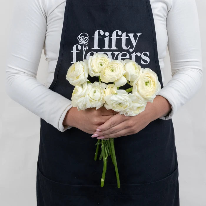 Champagne Wholesale Ranunculus Flowers Apron - Image