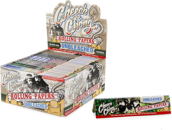 CHEECH AND CHONG UNBLEACHED KING SIZE ROLLING PAPERS | 50 CT