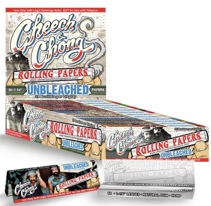 CHEECH AND CHONG UNBLEACHED ROLLING PAPERS 1 1/4 | 50 CT