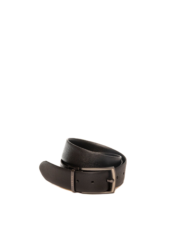 GUESS cintura pelle nera BM7823 P5335 ADJ REV-BLACK